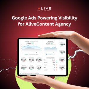 Google ads for alive content agency