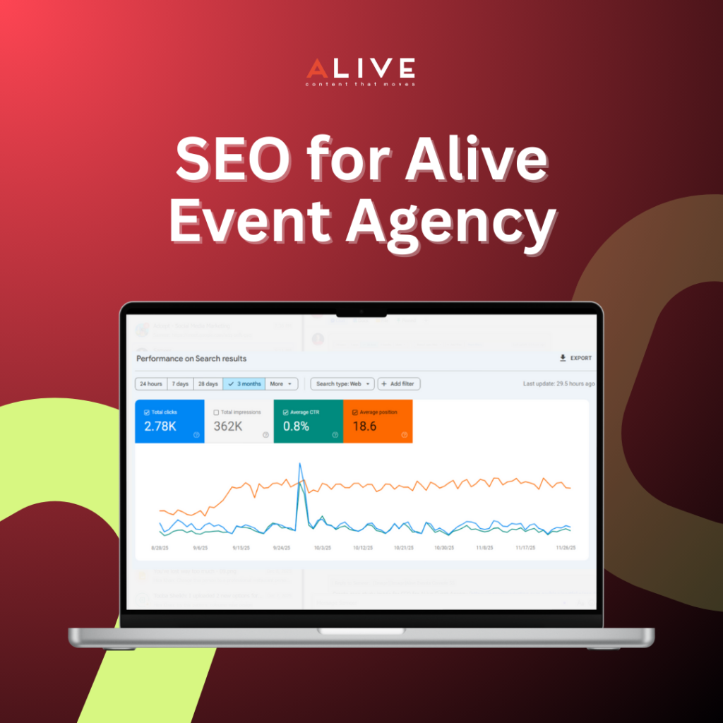 SEO for Alive Event Agency
